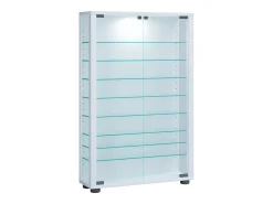 VCM Vitrina*Armário em pé Lumo Branco A. 90 x L. 59 x P. 18 cm Multicor