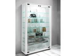 VCM Vitrina*Armário em pé Lumo Branco A. 90 x L. 59 x P. 18 cm Multicor