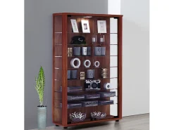 VCM Vitrina*Armário em pé Lumo Nozes A. 90 x L. 59 x P. 18 cm Multicor