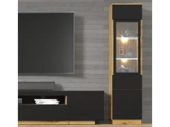 Petits-Meubles Vitrina*Armário expositor de 2 portas Aurus em madeira e Preto