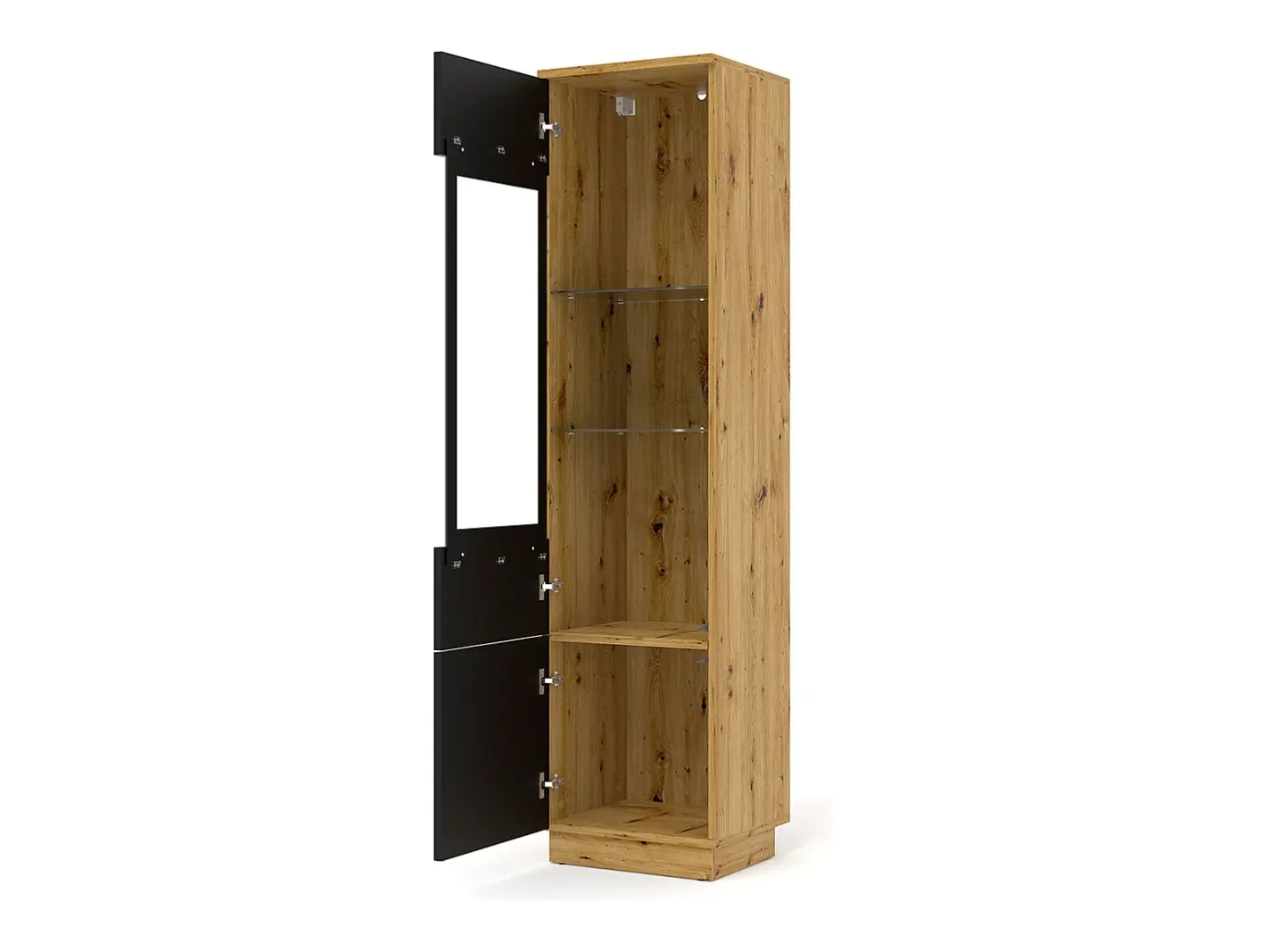 Petits-Meubles Vitrina*Armário expositor de 2 portas Aurus em madeira e Preto