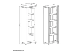Armário expositor de 1 porta, abertura à esquerda Martin Vert et Bois*Petits-Meubles Hot