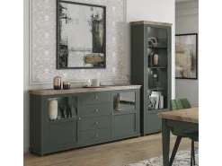 Petits-Meubles Vitrina*Armário expositor de 1 porta, abertura à direita Martin Vert et Bois Verde