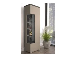Petits-Meubles Vitrina*Armário expositor de 1 porta Opio e Antracite Taupe