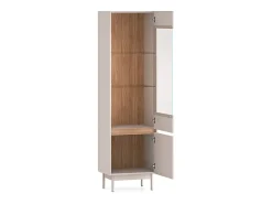 Petits-Meubles Vitrina*Armário expositor de 2 portas Connie Cashmere e madeira Bege