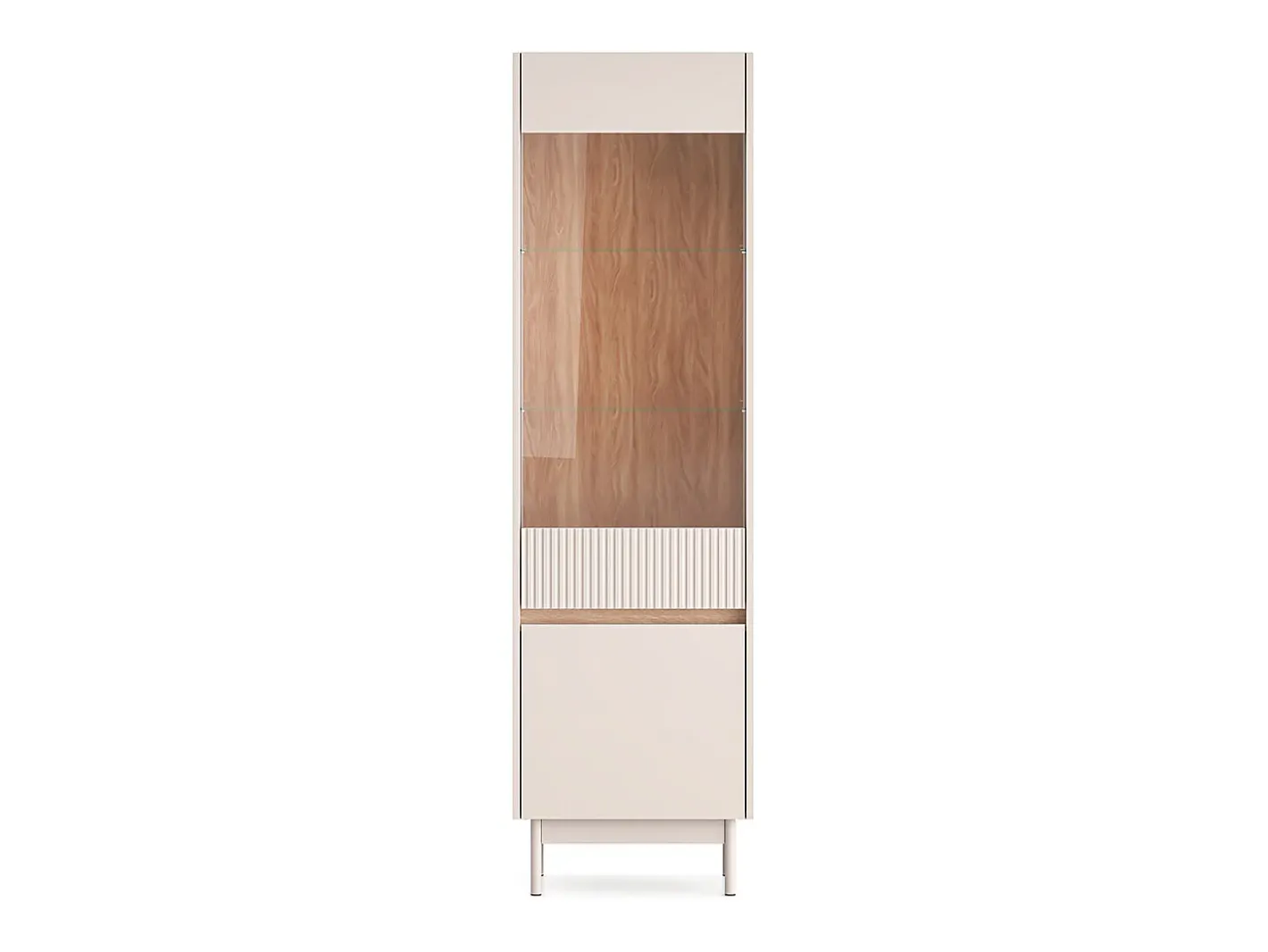 Petits-Meubles Vitrina*Armário expositor de 2 portas Connie Cashmere e madeira Bege