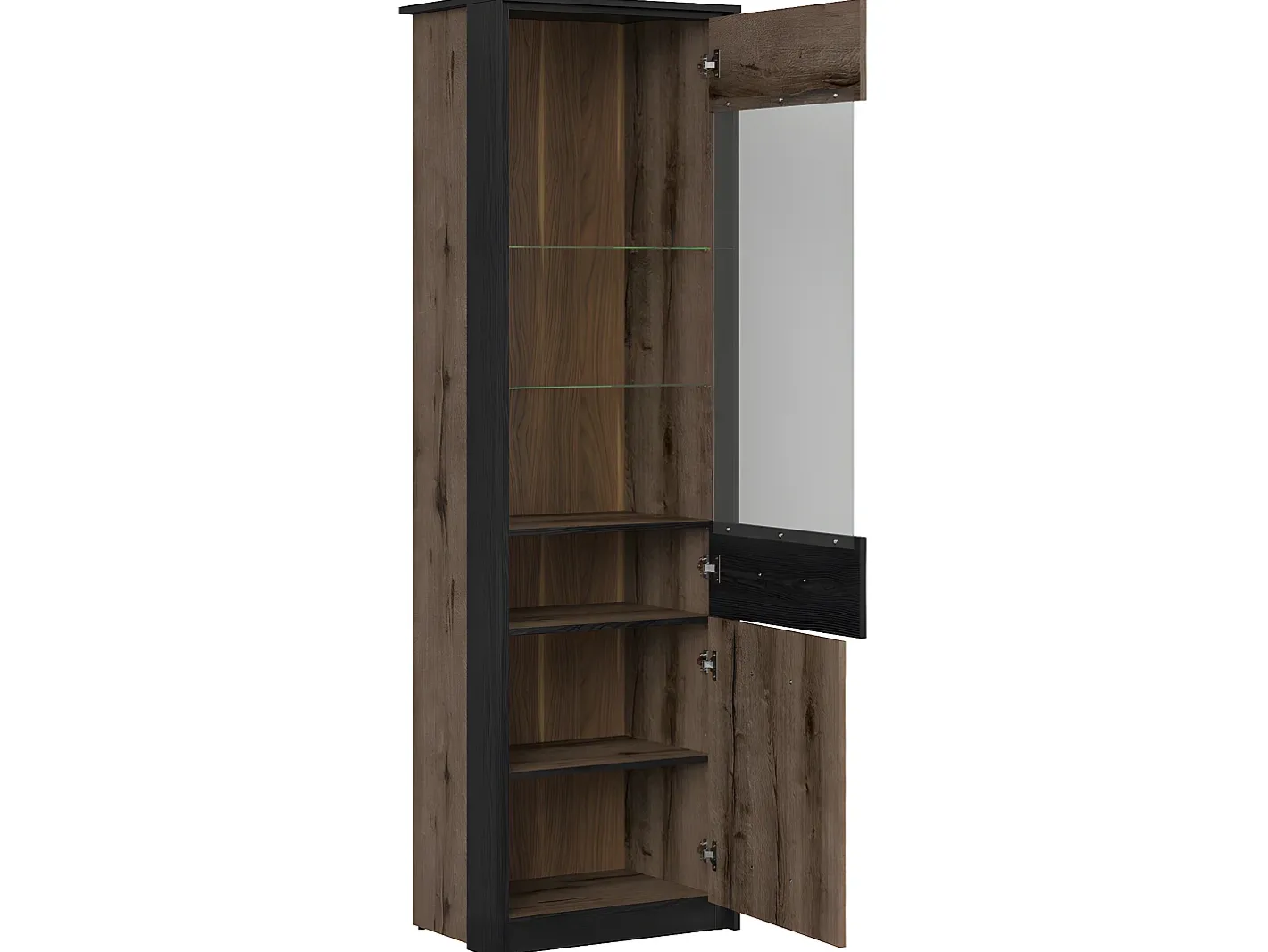 New Armário expositor de 2 portas Romane Bois Vitrina