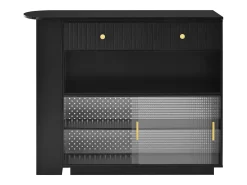Armário giratório com tomadas, iluminação LED e painel perfurado -*Hauss Spole Hot