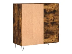 Armário p/ discos 84,5x38x89 cm deriv. madeira carvalho fumado^vidaxl
