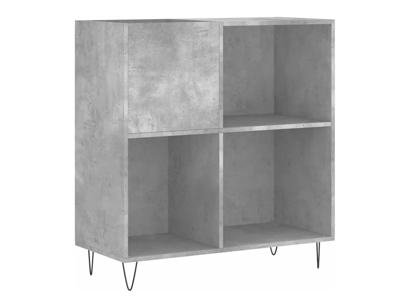 vidaxl Móvel De Arrumação*Armário p/ discos 84,5x38x89 cm derivados madeira cinza-cimento Cinzento