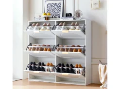 Armário para sapatos com 6 portas basculantes, 118x25x115 cm*Hauss Spole Online