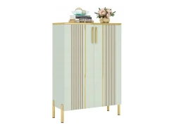 Armário para sapatos com 2 portas, 70 x 35 x 100 cm, com 6 níveis e prateleiras reguláveis, para 22 pares de sapatos^Tribesigns Outlet