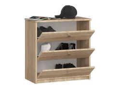 Armário para Sapatos MINI com 3 Portas Basculantes - 60 cm - Carvalho Sonoma^Akord Discount