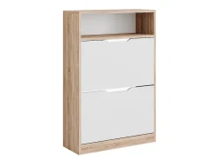 Vicco Móvel De Arrumação|Sapateira*Armário para sapatos sonoma/branco 59x22x89.5 luca Natural claro