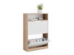 Vicco Móvel De Arrumação|Sapateira*Armário para sapatos sonoma/branco 59x22x89.5 luca Natural claro