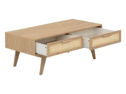 Discount Armário para televisão com 2 gavetas e 1 porta em aglomerado de madeira grafite Mesa De Centro
