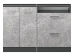 Armário sótão concreto/antracite 120x46x81.6 rion^Vicco Discount