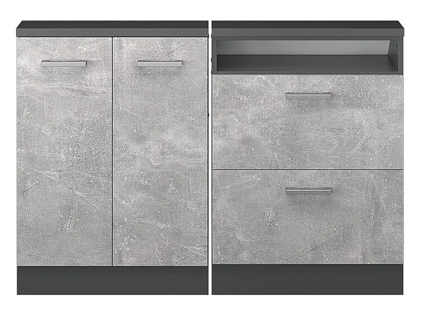 Armário sótão concreto/antracite 120x46x81.6 rion^Vicco Discount
