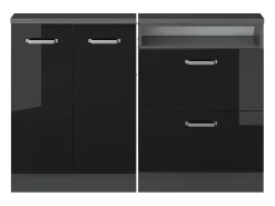 Armário sótão alto brilho/antracite 120x46x81.6 rion Móvel De Arrumação