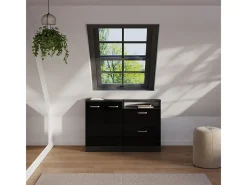 Armário sótão alto brilho/antracite 120x46x81.6 rion Móvel De Arrumação