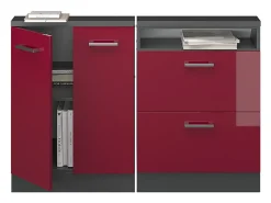 Armário sótão brilhante/antracite 120x46x81.6 rion*Vicco Hot