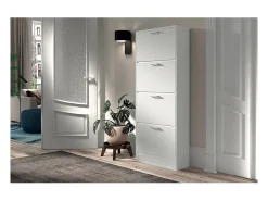 Armário vertical para sapatos ERA, 4 gavetas na cor branca.*Meublorama Outlet
