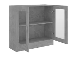 Vitrina*Armário vitrine derivados de madeira cinza cimento PT982935 Cinzento