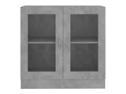 Armário vitrine derivados de madeira cinza cimento*vidaxl Outlet