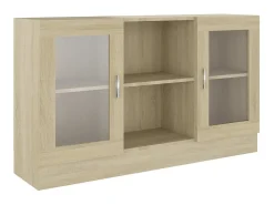 Clearance Armário vitrine derivados de madeira carvalho sonoma PT933257 Vitrina