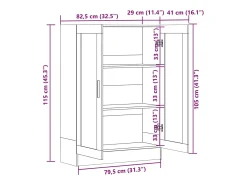 Armário vitrine derivados de madeira cinza cimento Vitrina