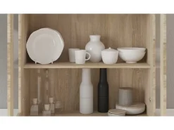 vidaxl Vitrina*Armário vitrine derivados de madeira carvalho sonoma Castanho