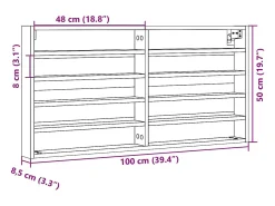 Armário vitrine 100x8,5x50 cm derivados madeira carvalho sonoma^vidaxl Outlet