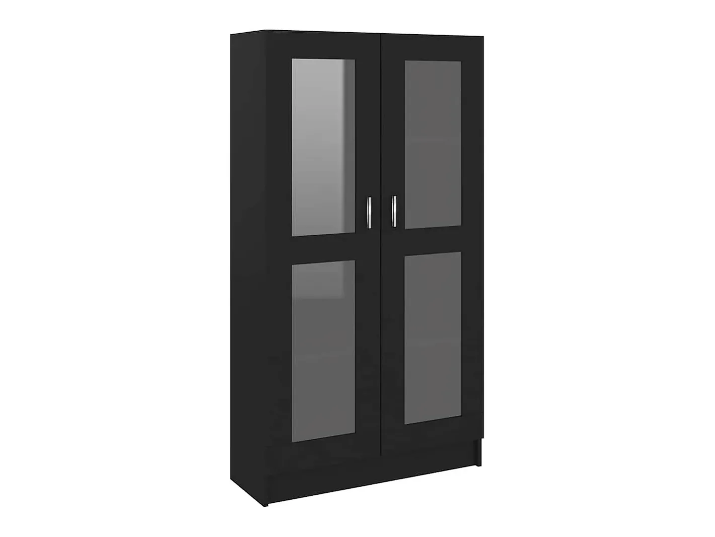 vidaxl Vitrina*Armário vitrine 82,5x30,5x150 cm derivados de madeira Preto