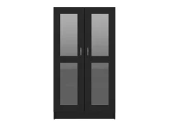 vidaxl Vitrina*Armário vitrine 82,5x30,5x150 cm derivados de madeira Preto