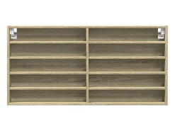 Armário vitrine 100x8,5x50 cm derivados madeira carvalho sonoma PT143461* New
