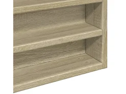 vidaxl Vitrina*Armário vitrine 100x8,5x75 cm derivados madeira carvalho sonoma Castanho