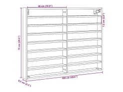 Armário vitrine 100x8,5x75 cm derivados de madeira^vidaxl Best