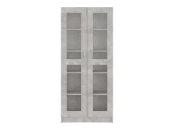 vidaxl Vitrina*Armário vitrine 82,5x30,5x185,5cm derivados madeira Cinzento