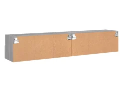 Armários de TV de parede prateleira multimídia aparador de TV sala de jantar sala de estar quarto 2 peças sonoma 80 x 30 x 30 cm madeira projetada cinza 02_0029032*Helloshop26