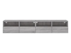 Armários de TV de parede prateleira multimídia aparador de TV sala de jantar sala de estar quarto 2 peças sonoma 80 x 30 x 30 cm madeira projetada cinza 02_0029032*Helloshop26
