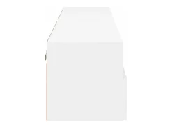 Armários de TV de parede prateleira multimídia aparador de TV sala de jantar sala de estar quarto 2 peças 80 x 30 x 30 cm madeira projetada branca 02_0028930*Helloshop26