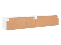 Armários de TV de parede prateleira multimídia aparador de TV sala de jantar sala de estar quarto 2 peças 80 x 30 x 30 cm madeira projetada branca 02_0028930*Helloshop26