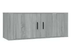 Armários de TV multimídia de parede prateleira de TV aparador de TV sala de jantar sala de estar quarto 3 peças sonoma 100 x 345 x 40 cm cinza 02_0029049^Helloshop26 Best