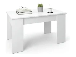 duehome Mesa De Centro*Artik Mesa de centro Norak com tampo elevatório branco Norak Cinzento