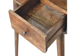 Artisan Furniture Mini consola curva cinza desbotado* Online