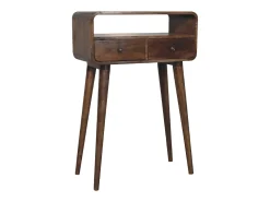 Artisan Furniture Mini consola curva cinza desbotado* Online