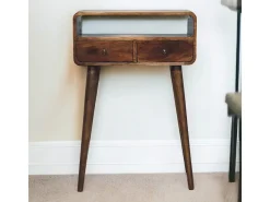 Artisan Furniture Mini consola curva cinza desbotado* Online