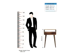Artisan Furniture Mini consola curva cinza desbotado* Online