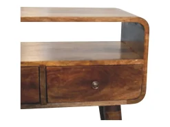 Artisan Furniture Mini consola curva cinza desbotado* Online