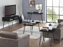 Athena | Armário TV com 2 compartimentos em efeito mármore^Dorel Home Discount